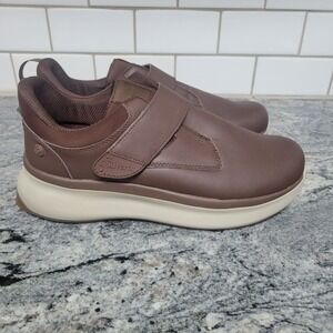 Silverts Sneaker Men 11 Brown Adaptive Orthopedic Slip On Casual Comfort Leather